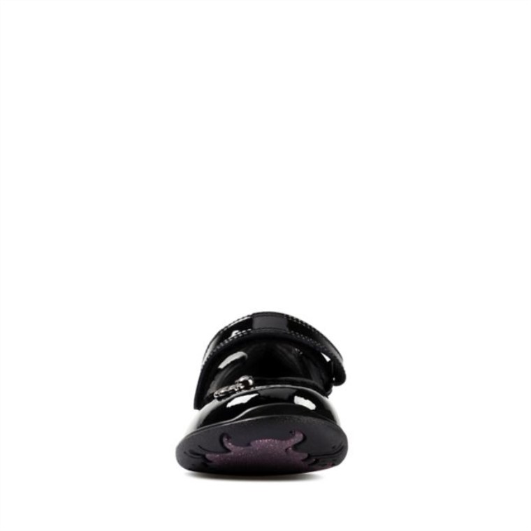 Mar Brillo Niño Charol Negro Clarks Charol Negro