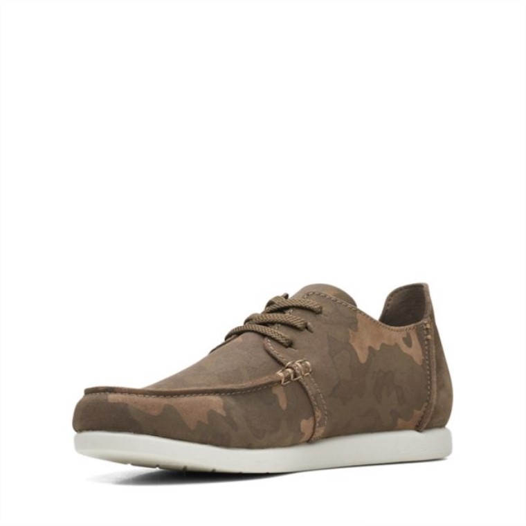 Shacre Lite Bajo Camuflaje Verde Clarks Camuflaje Verde