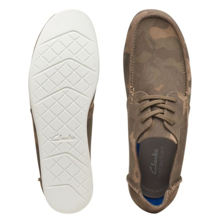 Shacre Lite Bajo Camuflaje Verde Clarks Camuflaje Verde