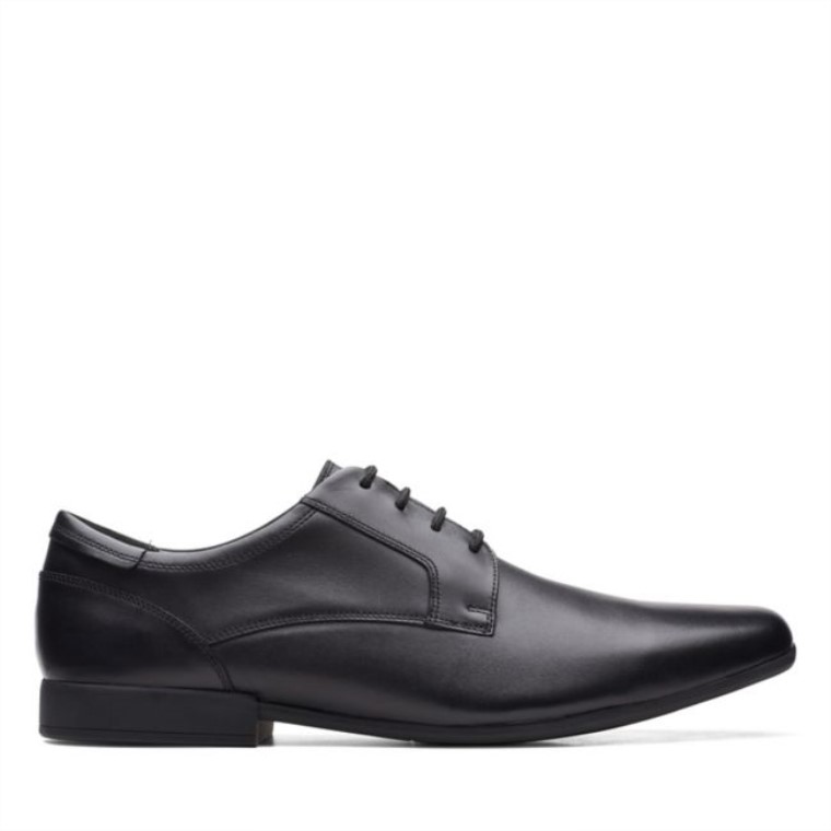 Encaje Sidton Cuero Negro Cuero Negro Clarks