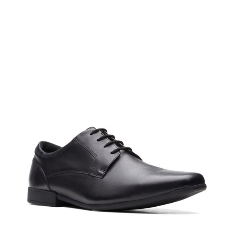 Encaje Sidton Cuero Negro Cuero Negro Clarks