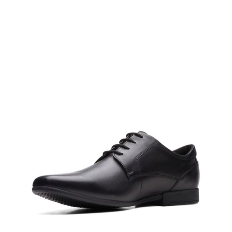 Encaje Sidton Cuero Negro Cuero Negro Clarks