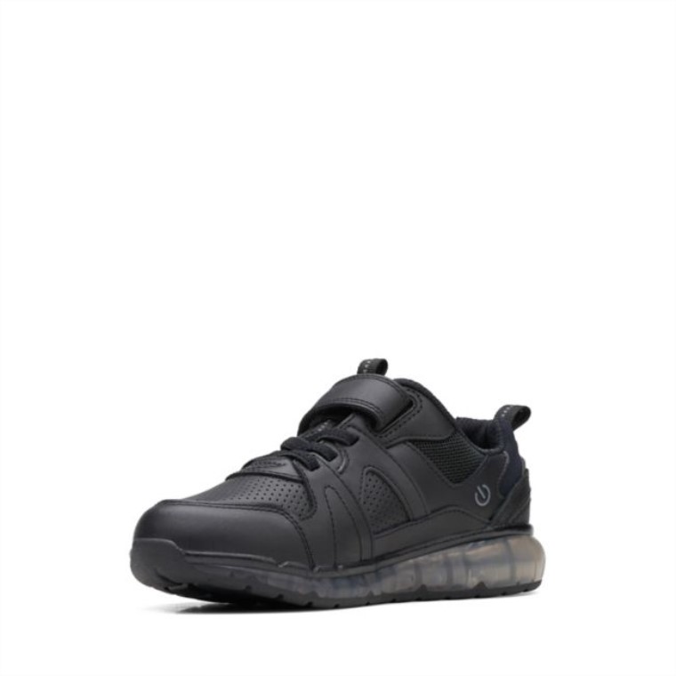 Spark Beam Niño Cuero Negro Cuero Negro Clarks