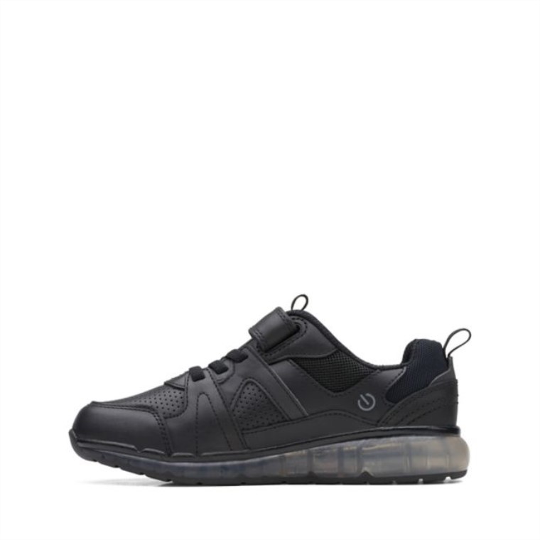 Spark Beam Niño Cuero Negro Cuero Negro Clarks