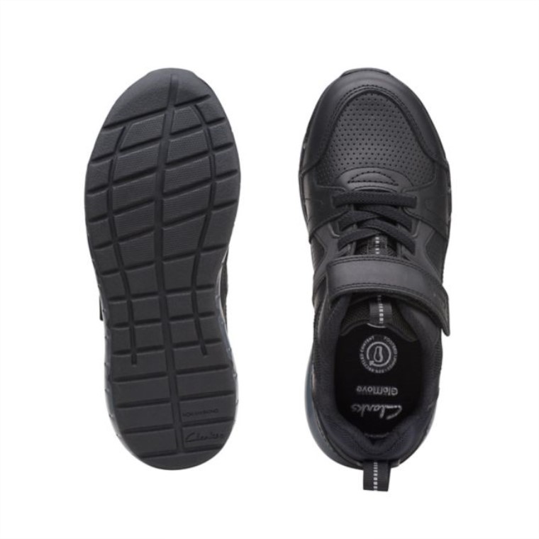 Spark Beam Niño Cuero Negro Cuero Negro Clarks