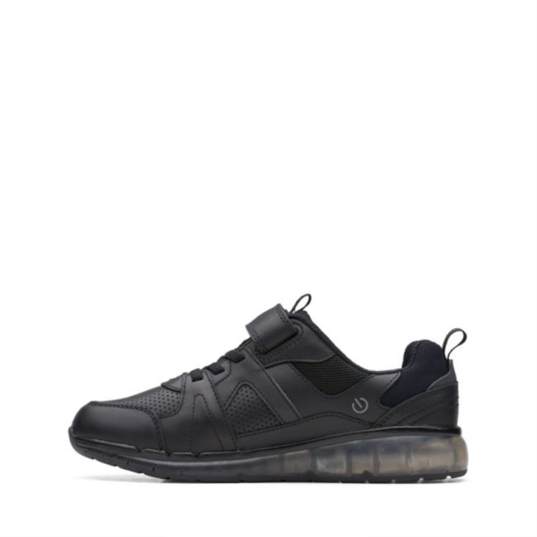 Rayo De Chispa Viejo Cuero Negro Clarks Cuero Negro