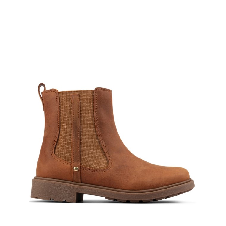 Cuero Marrón Clarks Astrol Ortoddler Cuero Marrón