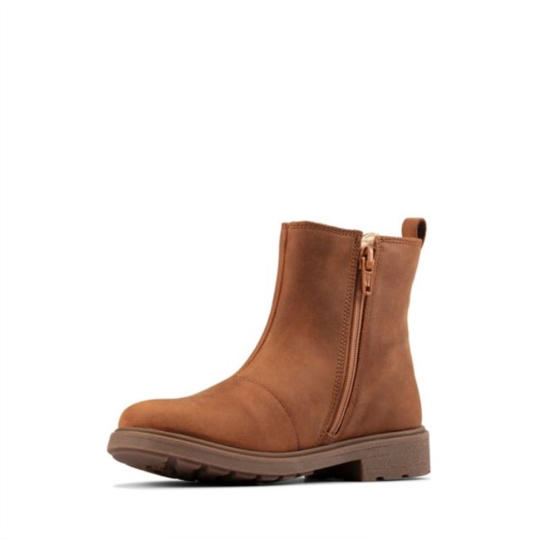 Cuero Marrón Clarks Astrol Ortoddler Cuero Marrón