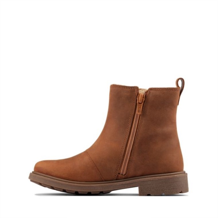 Cuero Marrón Clarks Astrol Ortoddler Cuero Marrón
