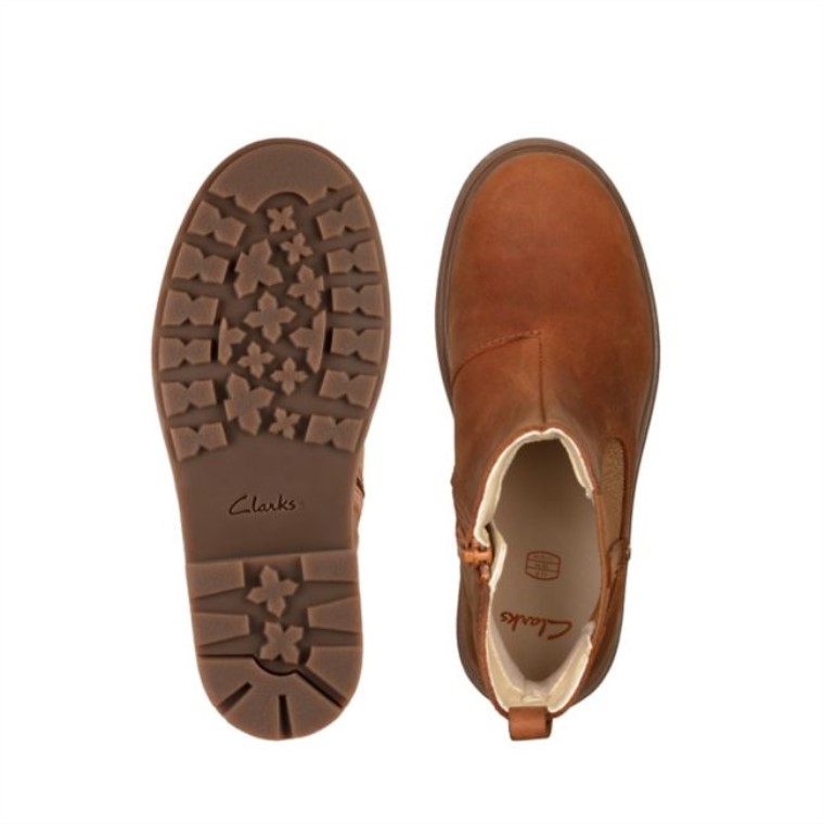 Cuero Marrón Clarks Astrol Ortoddler Cuero Marrón