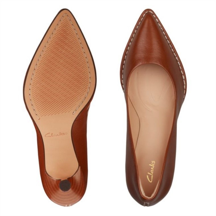 Cuero Tostado Clarks Thorna 55 Corte Cuero Tostado