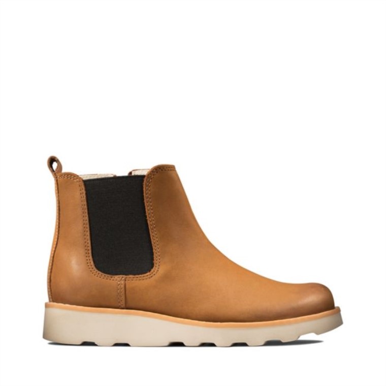 Cuero Marrón Corona Halo Niño Cuero Marrón Clarks