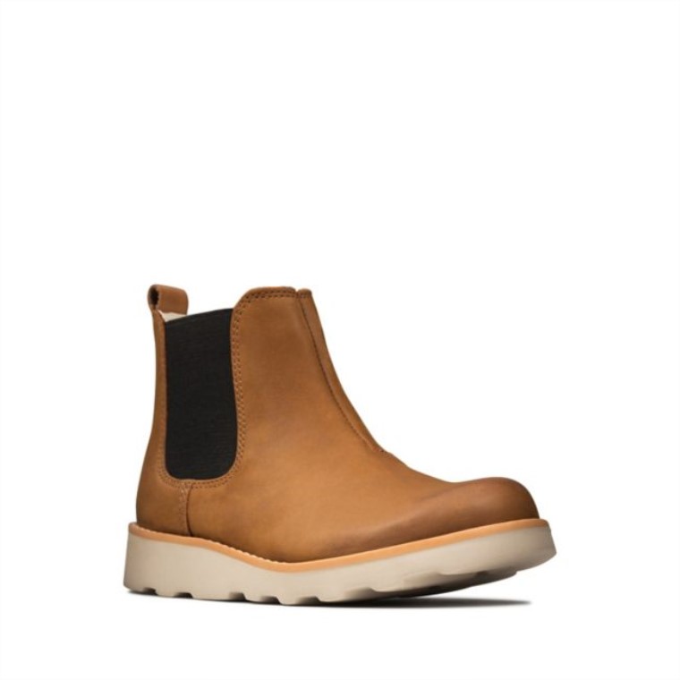 Cuero Marrón Corona Halo Niño Cuero Marrón Clarks