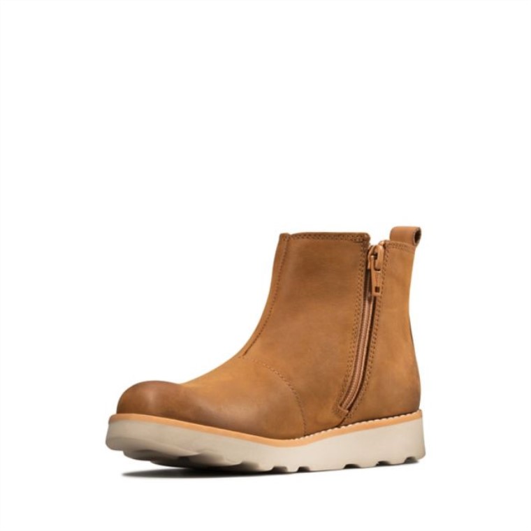 Cuero Marrón Corona Halo Niño Cuero Marrón Clarks