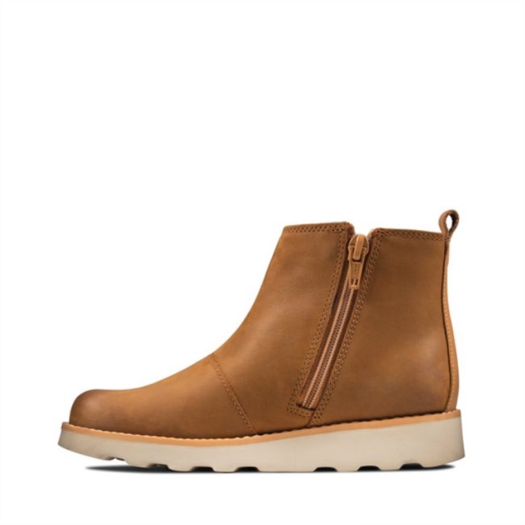 Cuero Marrón Corona Halo Niño Cuero Marrón Clarks