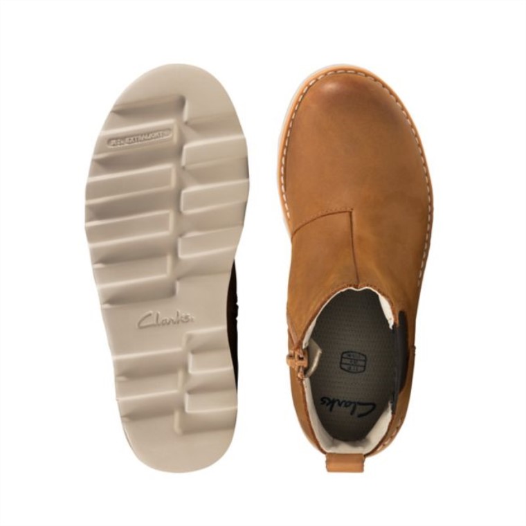 Cuero Marrón Corona Halo Niño Cuero Marrón Clarks