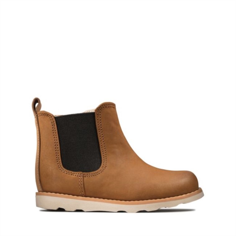 Cuero Marrón Corona Halo Niño Cuero Marrón Clarks