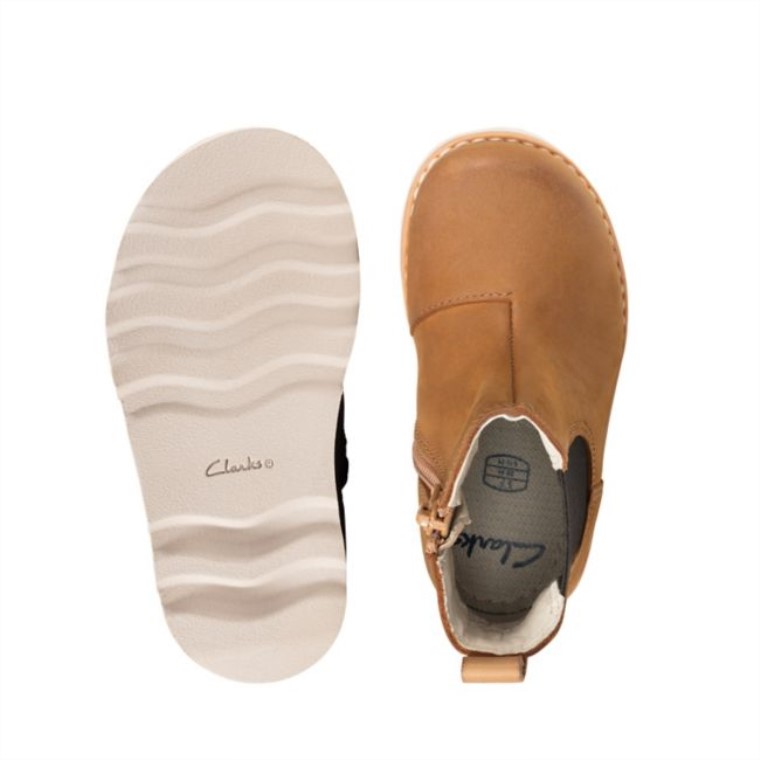 Cuero Marrón Corona Halo Niño Cuero Marrón Clarks