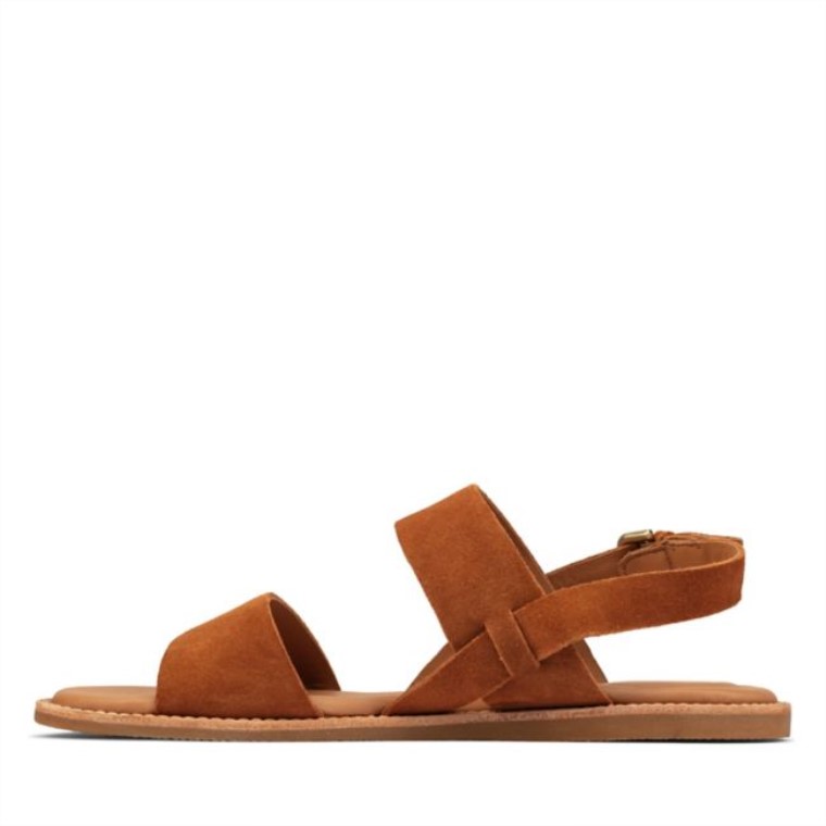 Tan Suede Clarks Karsea Strap Tan Suede