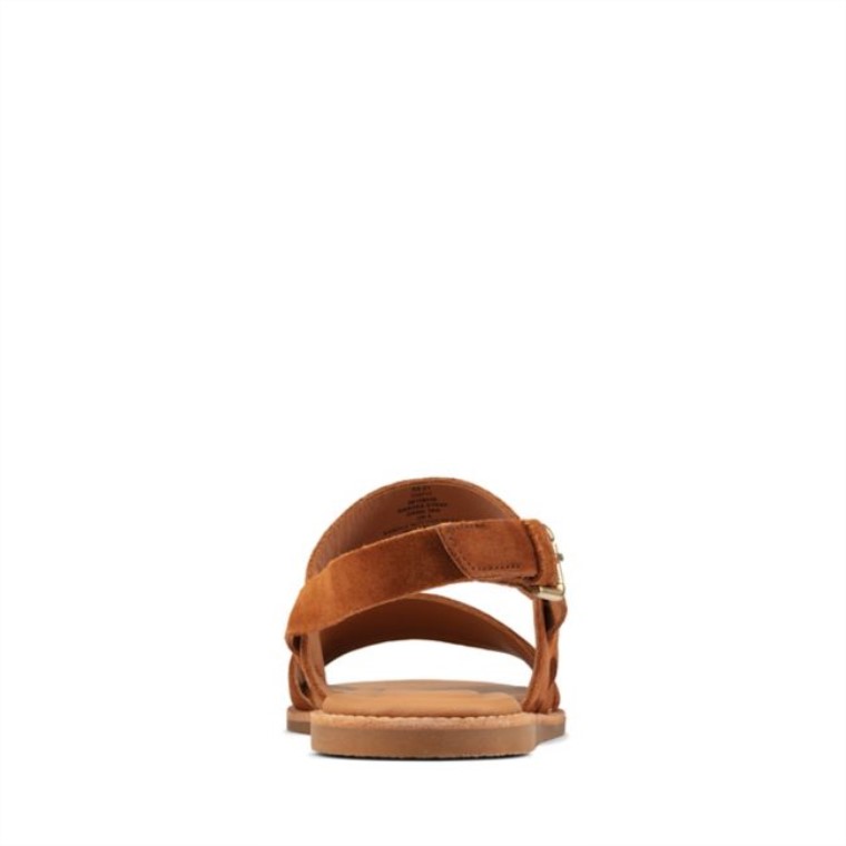 Tan Suede Clarks Karsea Strap Tan Suede