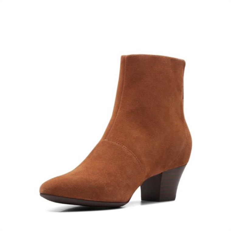 Bota Teresa De Ante Tostado Oscuro Clarks De Ante Tostado Oscuro
