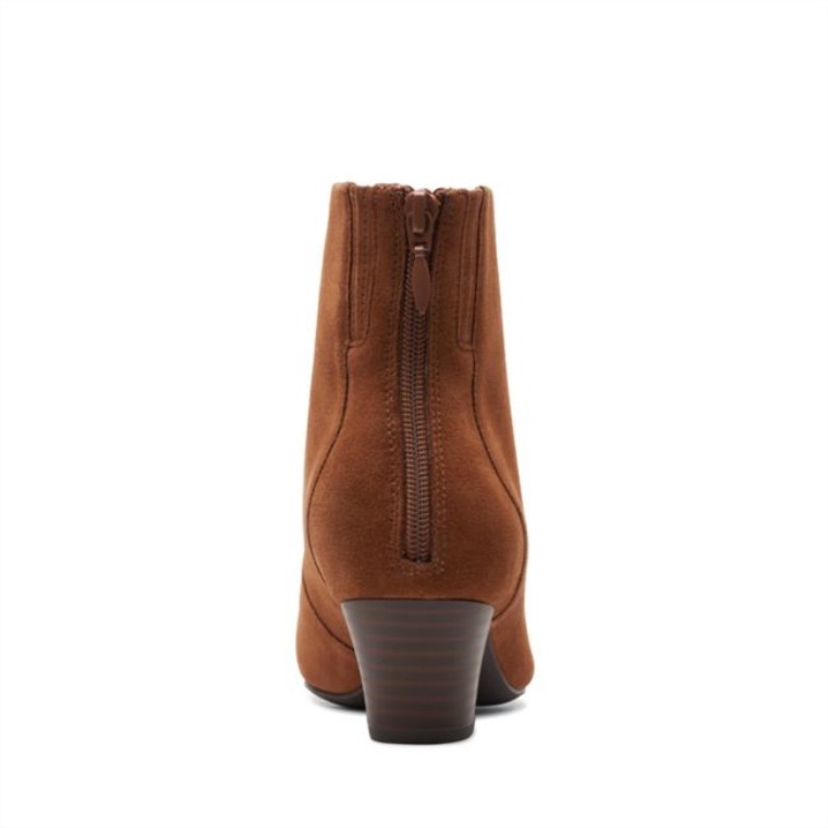 Bota Teresa De Ante Tostado Oscuro Clarks De Ante Tostado Oscuro