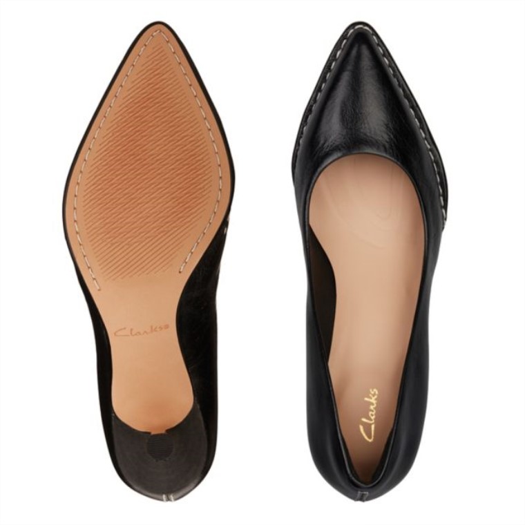 Thorna 55 Corte De Cuero Negro Clarks Cuero Negro