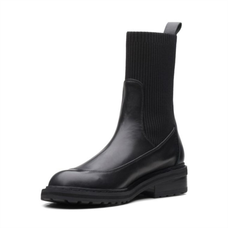 Tilham Punto Cuero Negro Clarks Cuero Negro