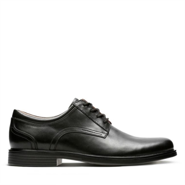 Un Aldric Encaje Cuero Negro Clarks Cuero Negro