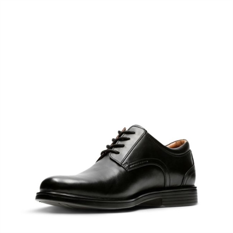 Un Aldric Encaje Cuero Negro Clarks Cuero Negro