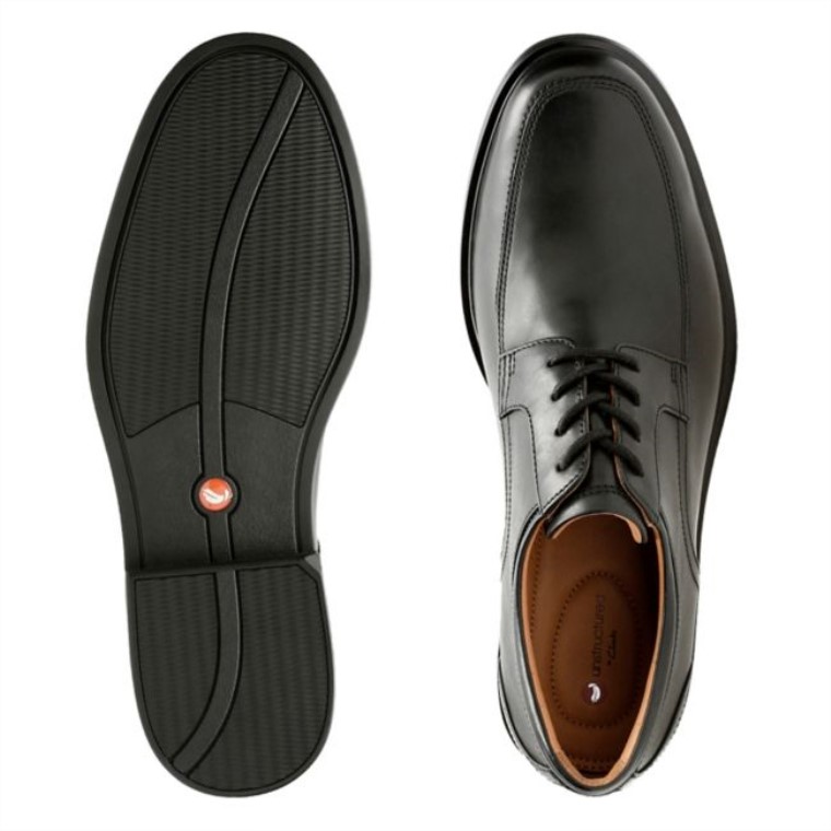 Un Aldric Park Cuero Negro Clarks Cuero Negro