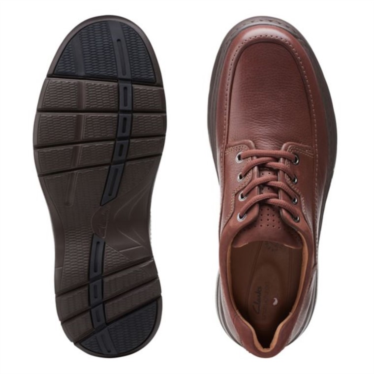 Encaje Un Brawley Cuero Caoba Cuero Caoba Clarks