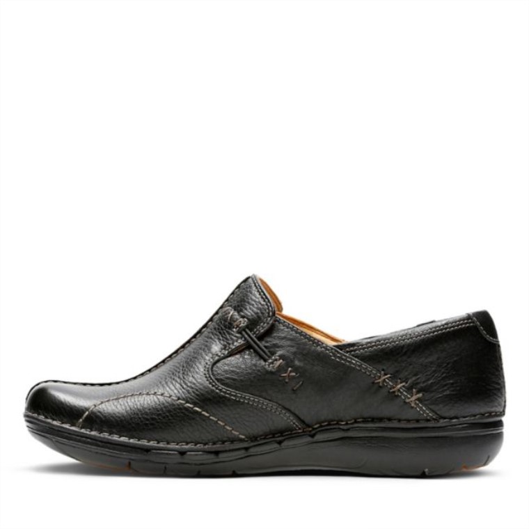 Un Loop Cuero Negro Clarks Cuero Negro