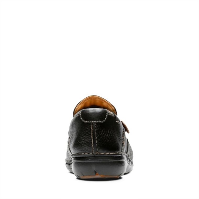 Un Loop Cuero Negro Clarks Cuero Negro