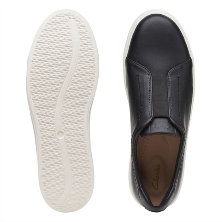 Un Maui Fácil Cuero Negro Clarks Cuero Negro