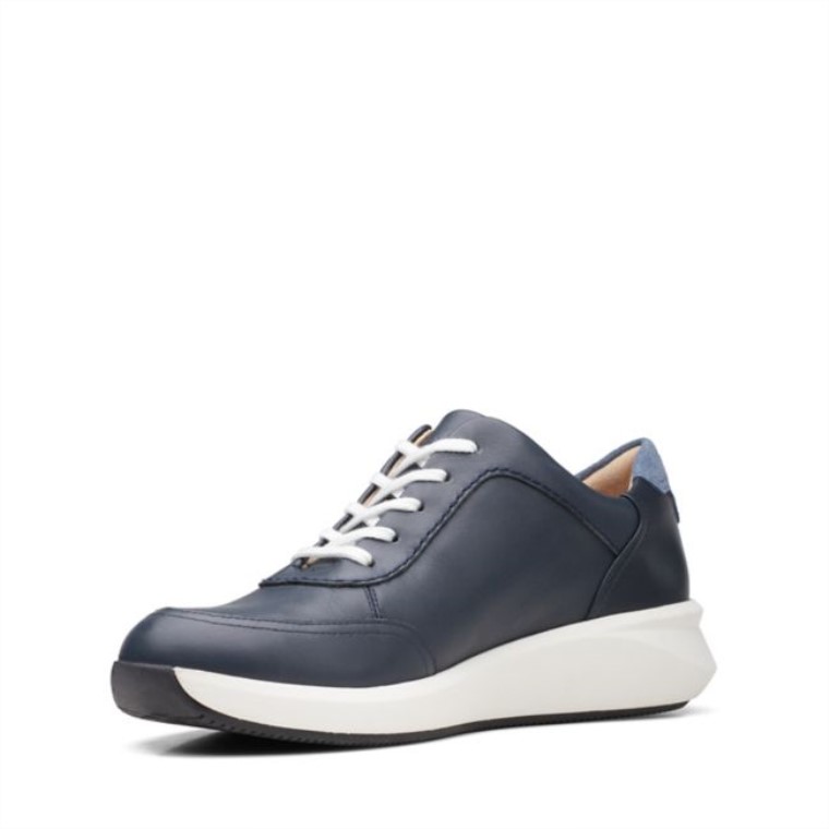 Un Rio Mix Cuero Azul Marino Clarks Cuero Azul Marino