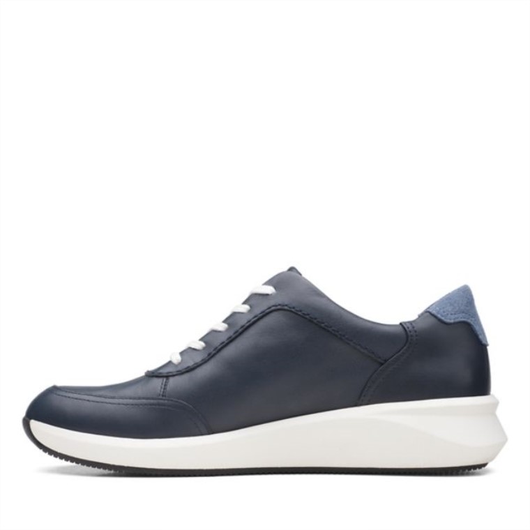 Un Rio Mix Cuero Azul Marino Clarks Cuero Azul Marino