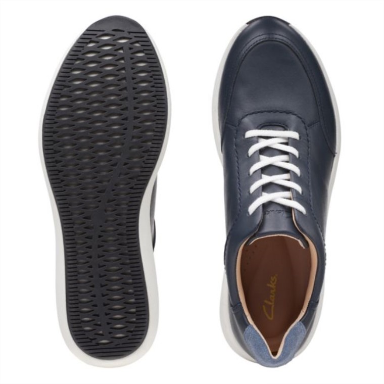 Un Rio Mix Cuero Azul Marino Clarks Cuero Azul Marino