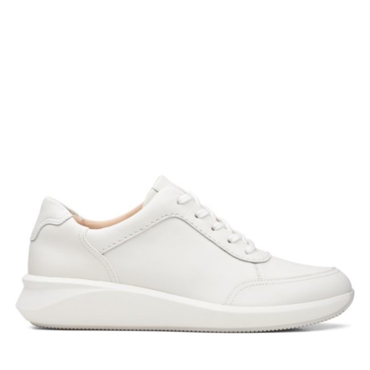 Un Rio Mezcla De Cuero Blanco Roto Cuero Blanco Clarks