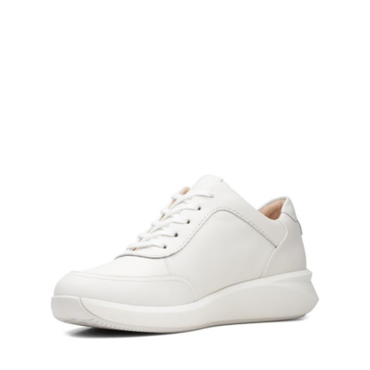 Un Rio Mezcla De Cuero Blanco Roto Cuero Blanco Clarks