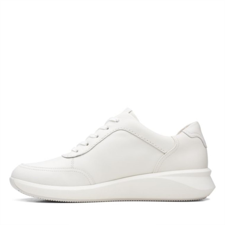 Un Rio Mezcla De Cuero Blanco Roto Cuero Blanco Clarks