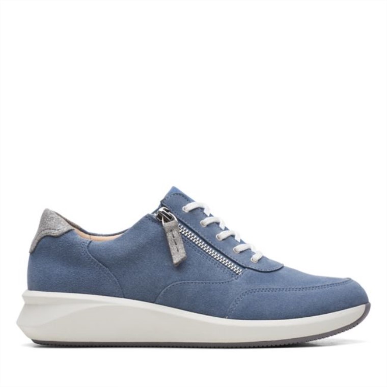 Un Rio Zip Ante Azul Vaquero Clarks Ante Azul Vaquero