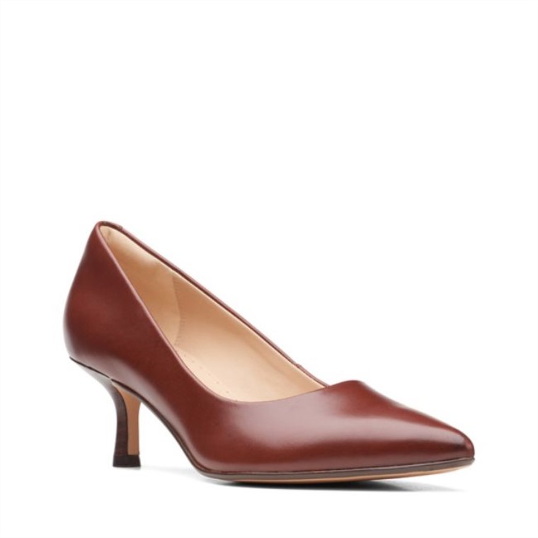 Violeta 55 Rae Cuero Marrón Británico Cuero Marrón Británico Clarks