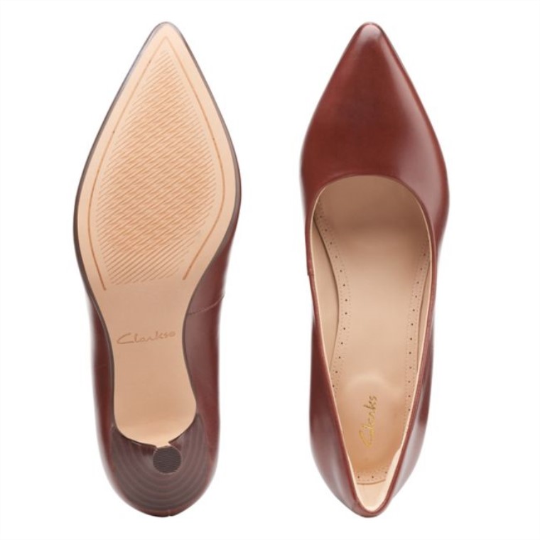 Violeta 55 Rae Cuero Marrón Británico Cuero Marrón Británico Clarks