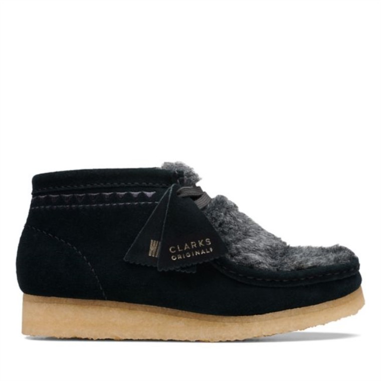 Bota Wallabee Interés Negro Clarks Interés Negro