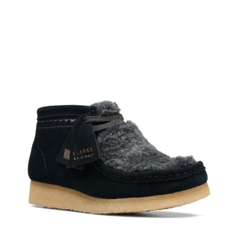 Bota Wallabee Interés Negro Clarks Interés Negro