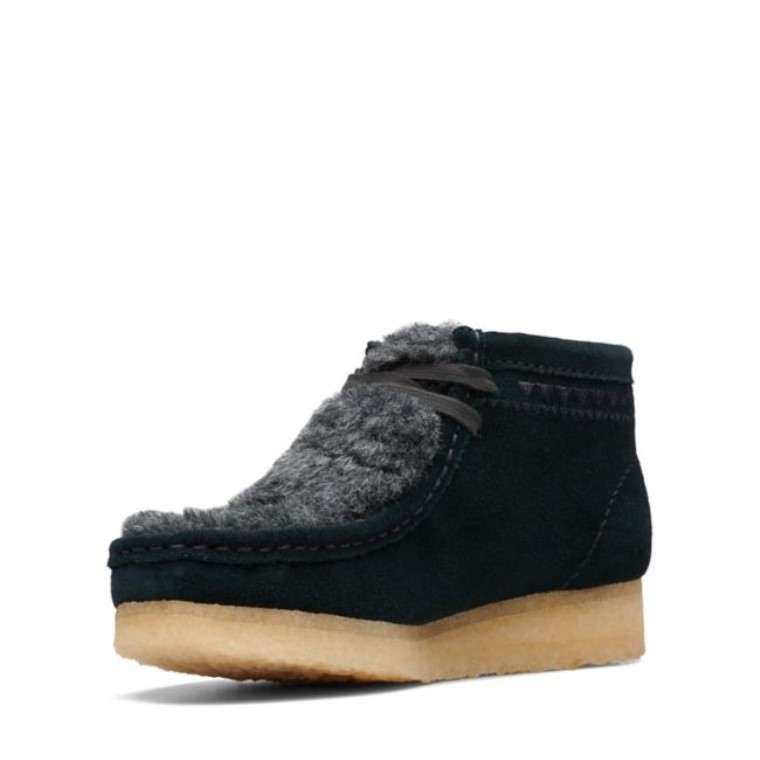 Bota Wallabee Interés Negro Clarks Interés Negro
