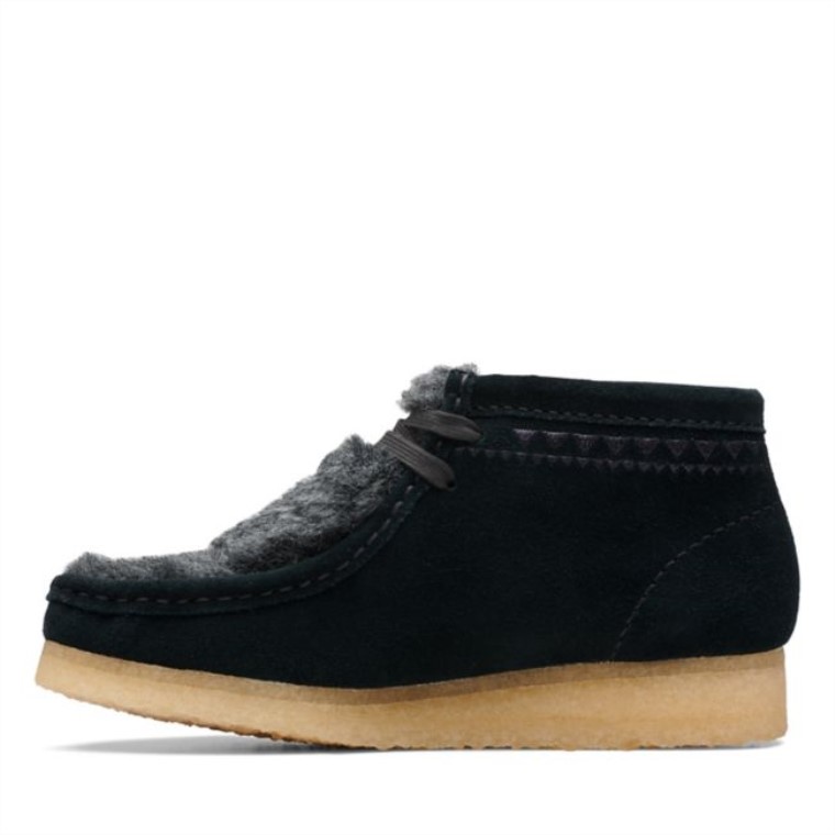Bota Wallabee Interés Negro Clarks Interés Negro