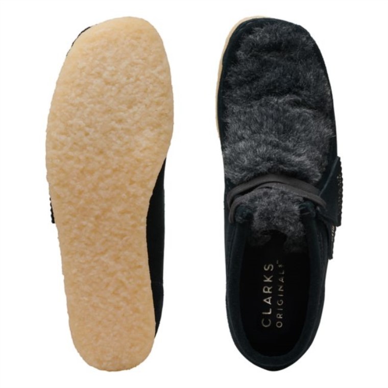 Bota Wallabee Interés Negro Clarks Interés Negro