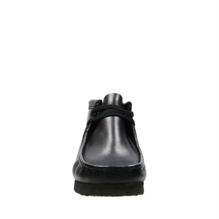 Botas Wallabee De Cuero Negro Clarks Cuero Negro